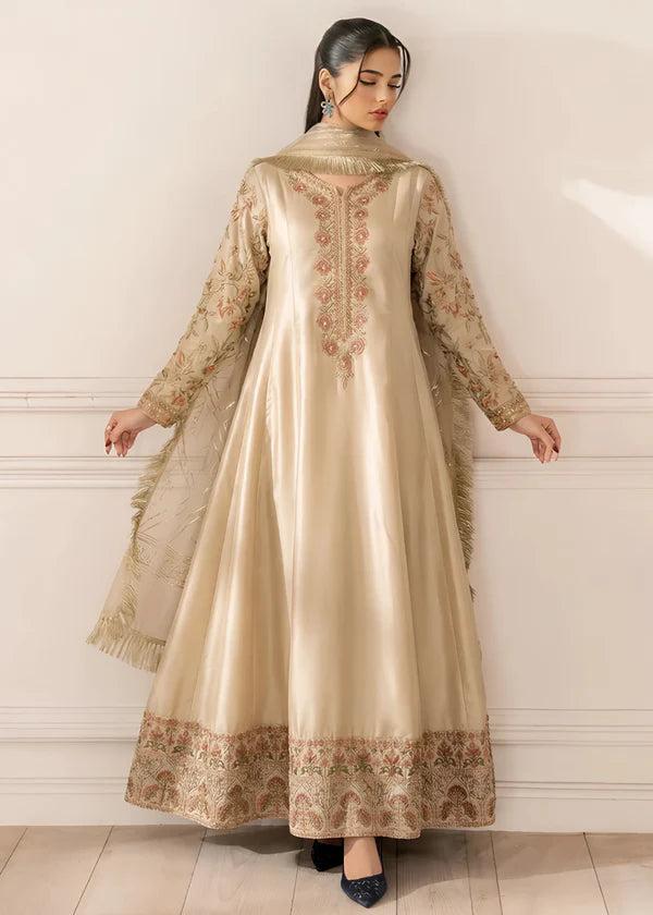 Silk Embroidered Maxi Dress
