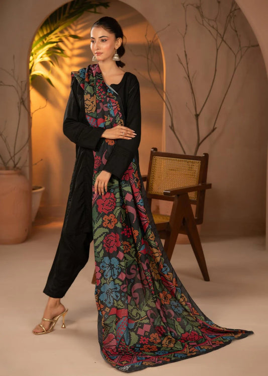 Urdu Writing Printed Calligraphy Swiss Lawn Dupatta