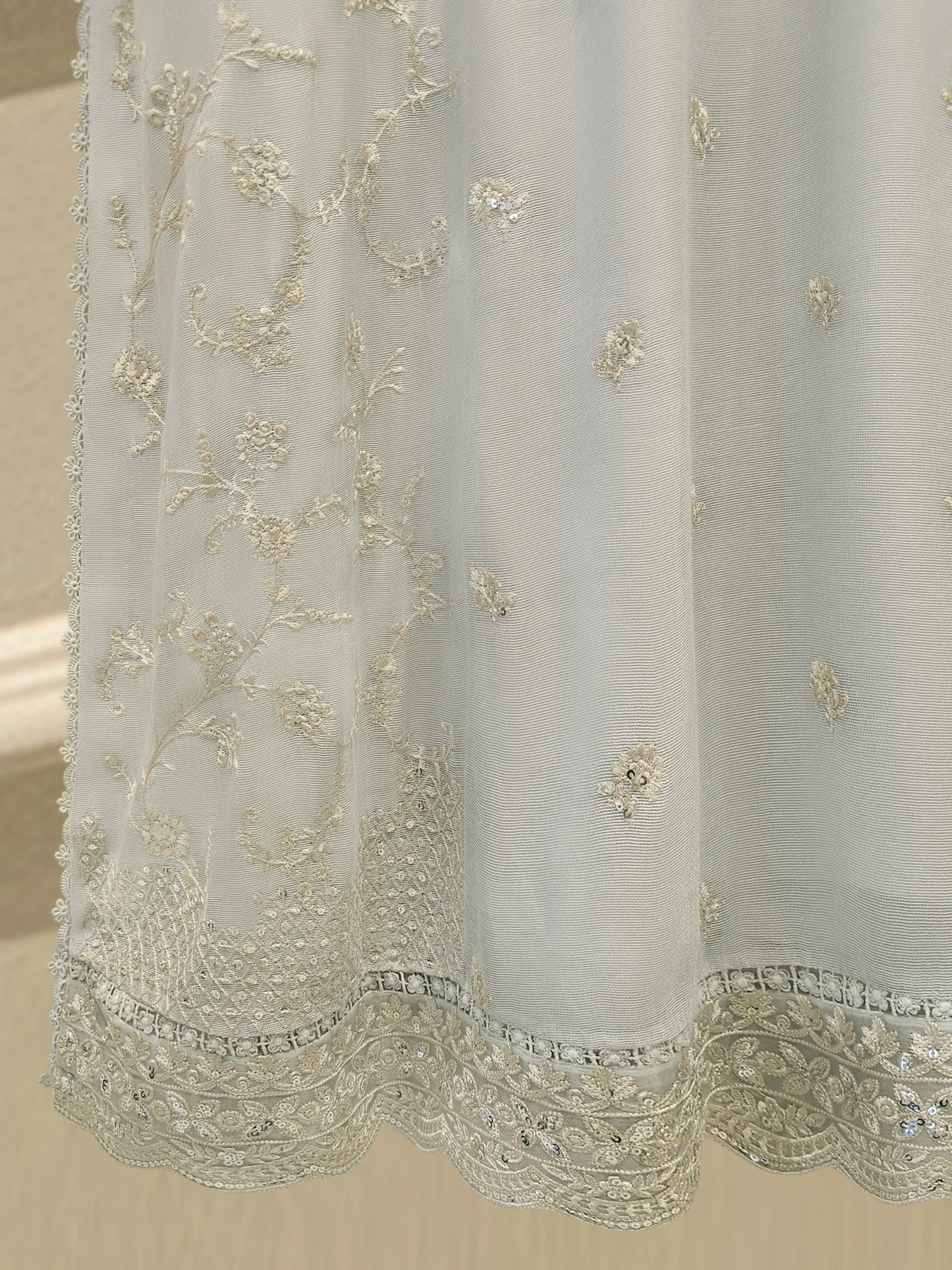 Agha Noor 3 Piece - Pure Embroidered Cotton Net Suit S114735