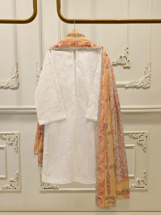 Agha Noor 3 Piece - Embroidered Lawn Suit S112252