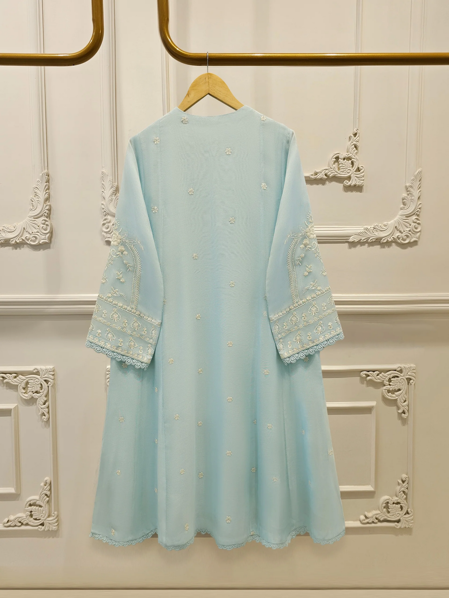 Agha Noor 3 Piece - Pure Embroidered Cotton Net Suit S114254