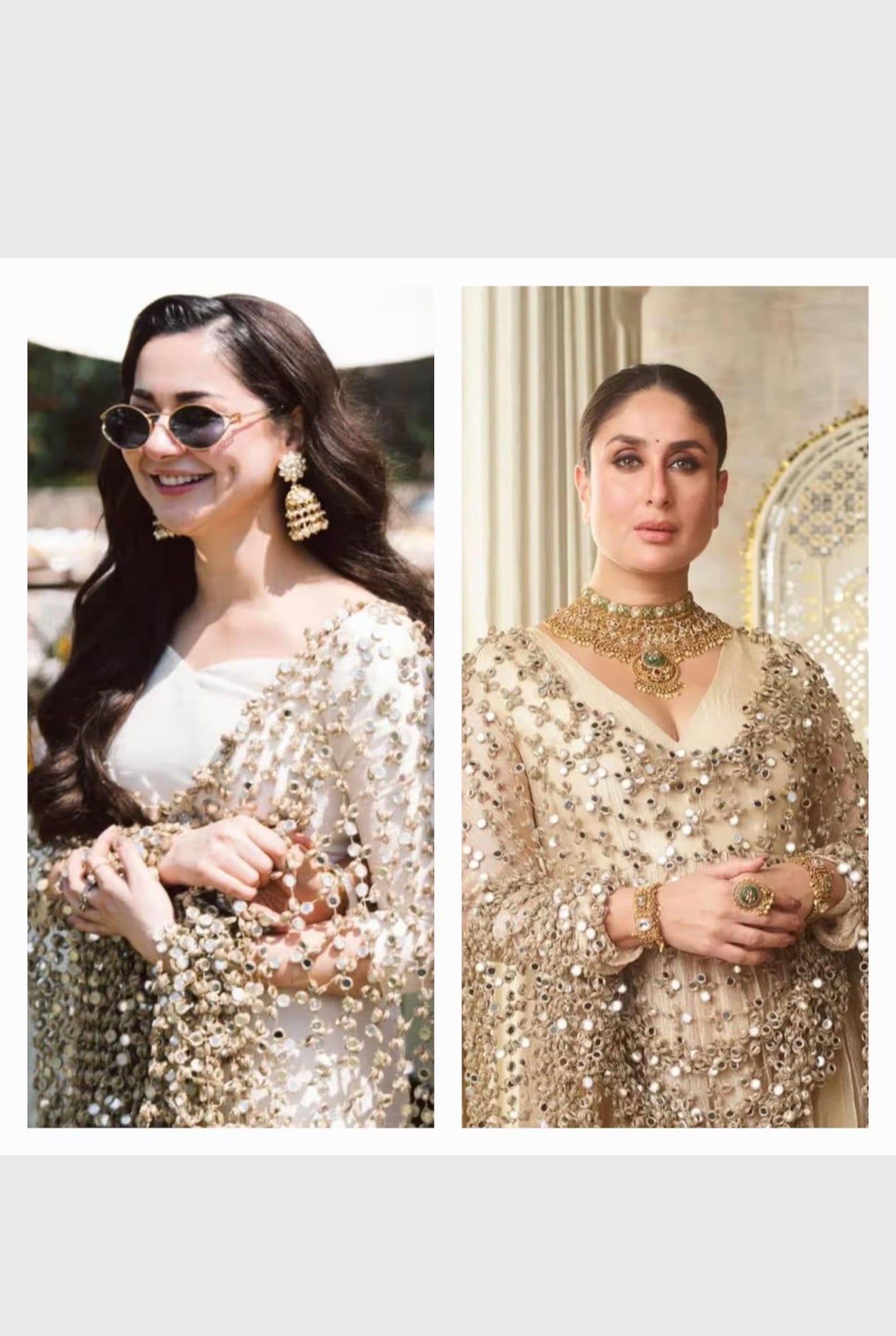 Sheesh Golden Foil Mirror Work Dupatta
