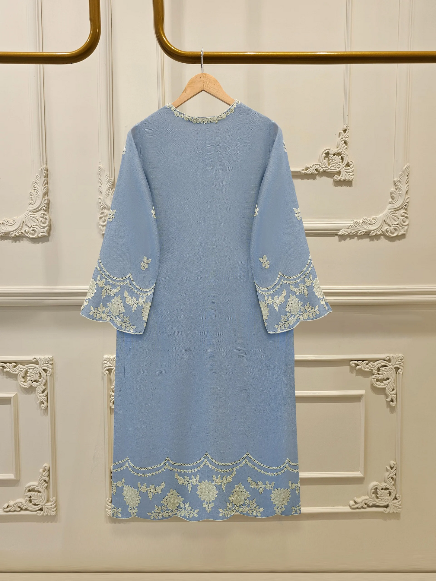 Agha Noor 3 Piece - Pure Embroidered Cotton Net Suit S112014