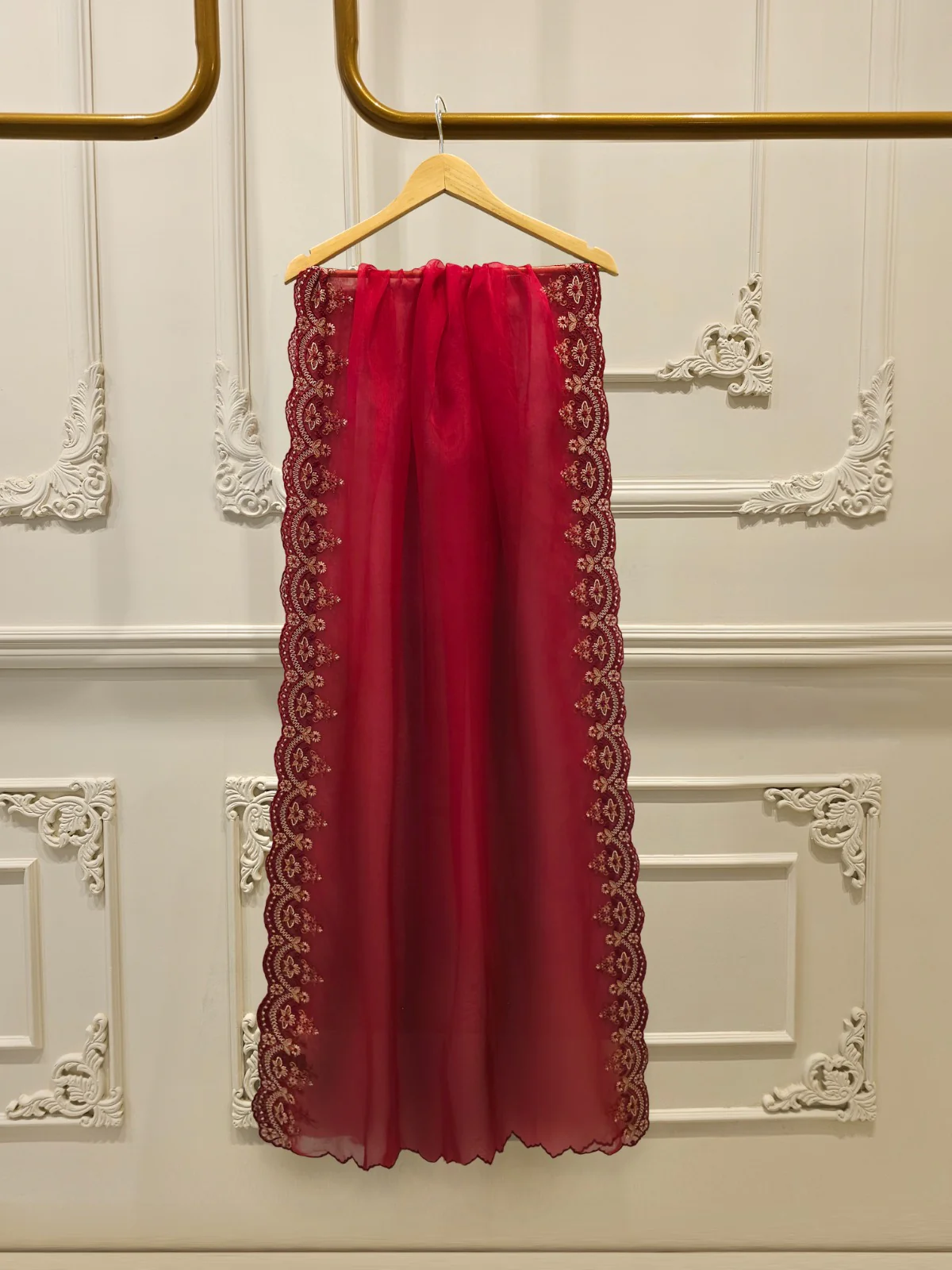 Agha Noor 3 Piece - Pure Sheesha Silk Embroidered Dress S113496
