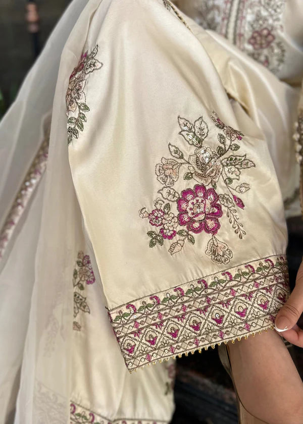 Silk Embroidered Farshi Dress