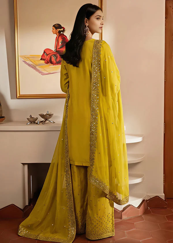 Silk Embroidered Farshi Dress