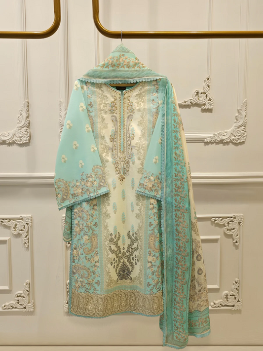 Agha Noor 2 Piece - Digital Printed Lawn Suit S112084