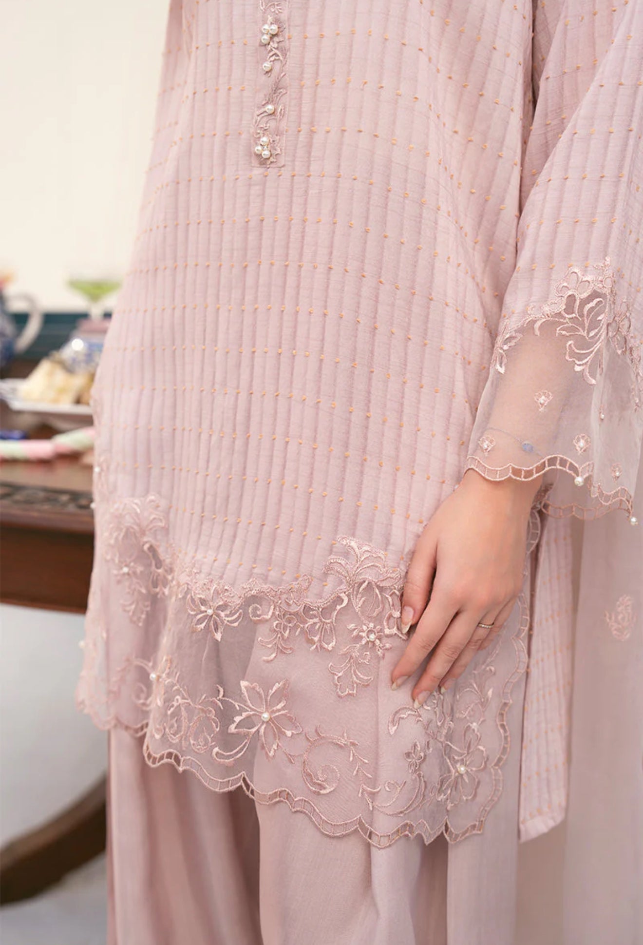 Farshi Shalwar Suit Embroidered Dress Latest Fashion Trend 2025