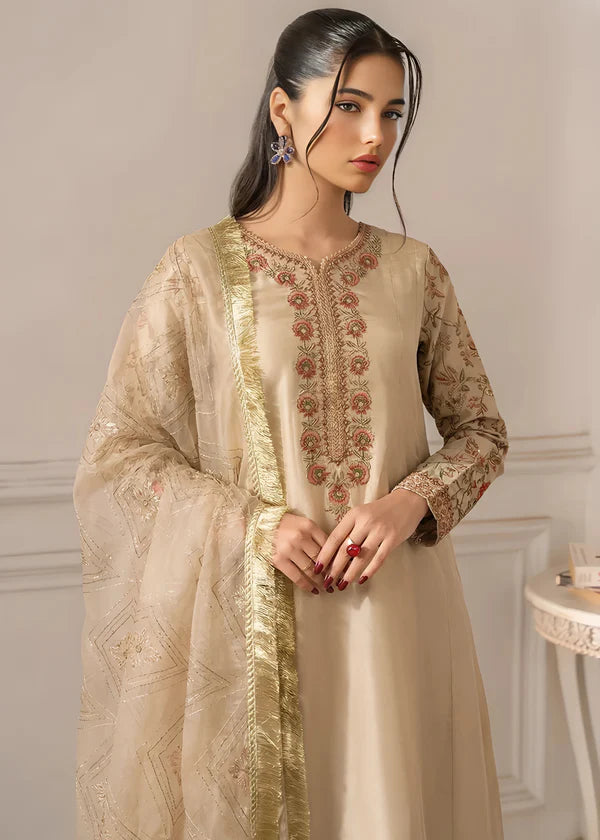 Silk Embroidered Maxi Dress