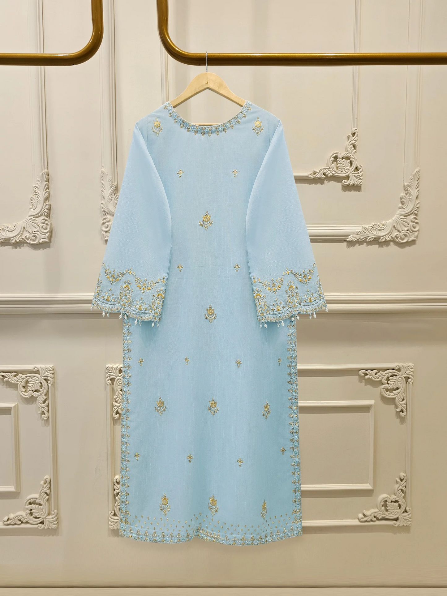 Agha Noor 3 Piece -Embroidered Khaddar Suit S112486