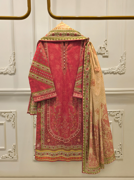 Agha Noor 3 Piece - Cambric Lawn Suit S113033