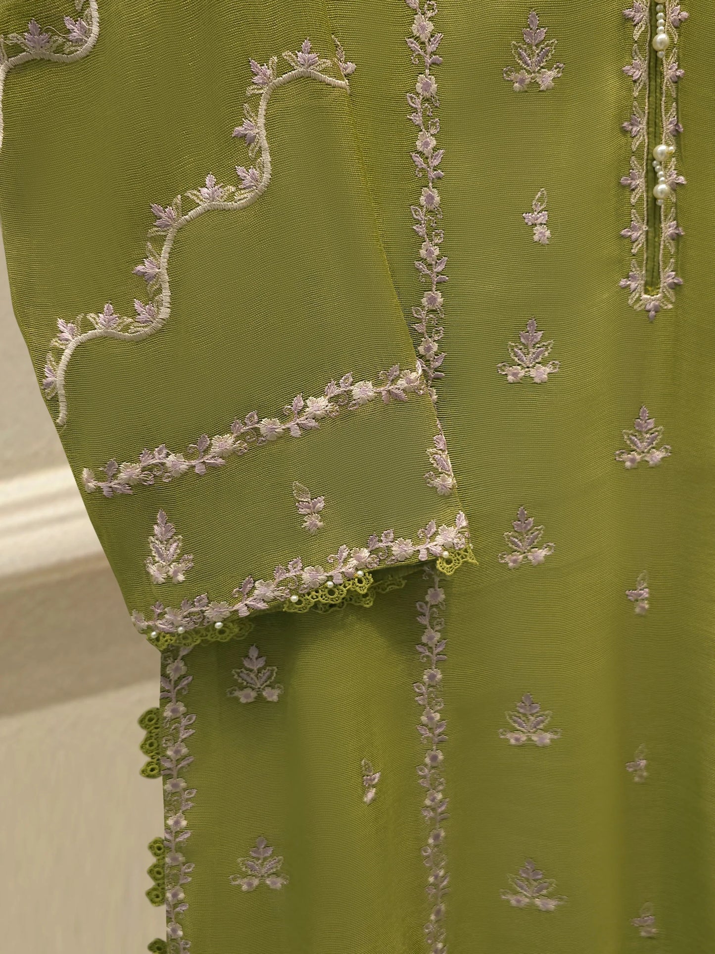 Agha Noor 3 Piece - Pure Embroidered Cotton Net Suit S113835