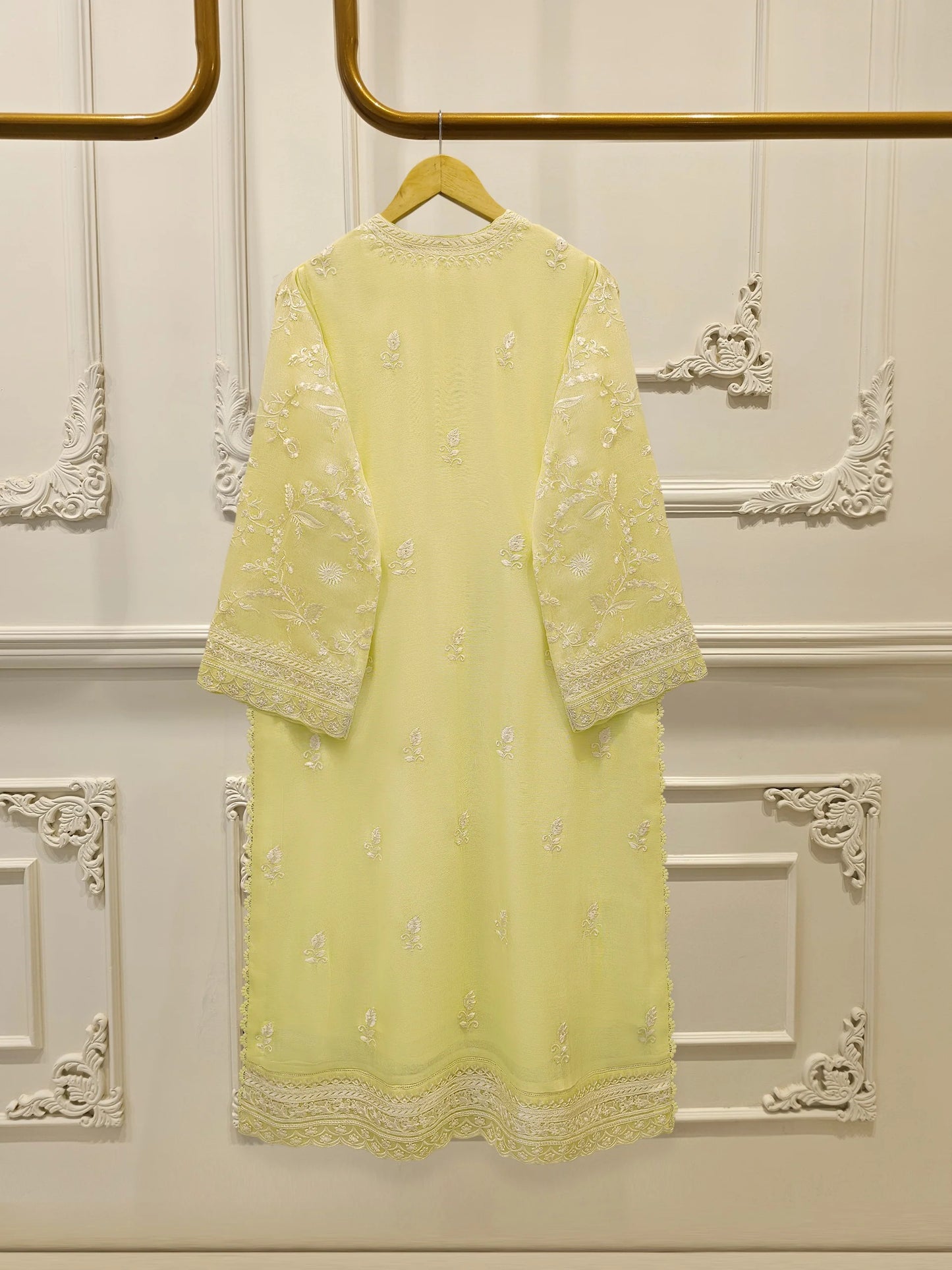 Agha Noor 3 Piece - Pure Embroidered Cotton Net Suit S114361