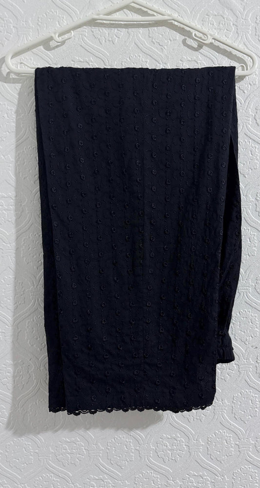 Cotton Chiknkari Pant Trouser Black