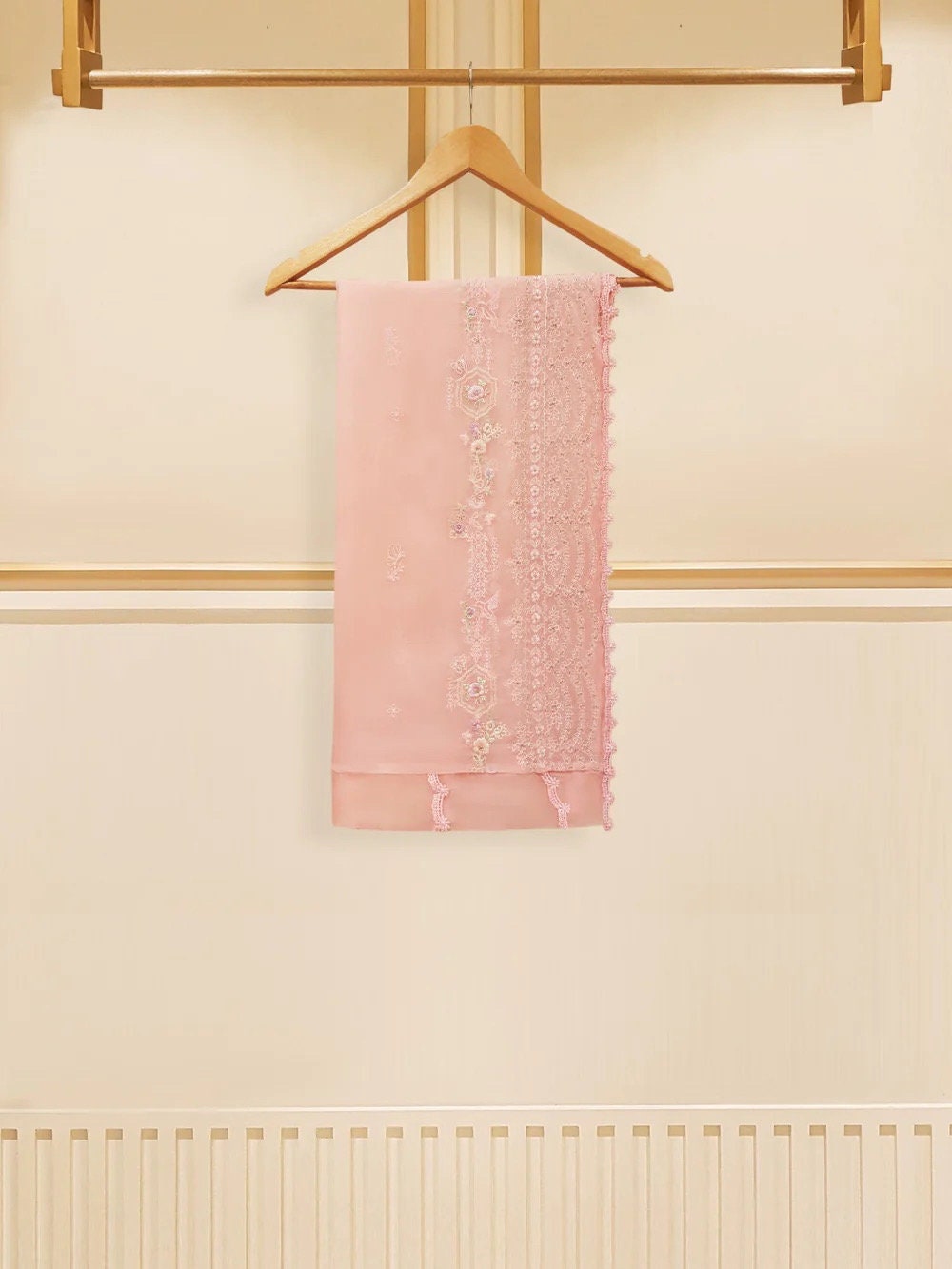 Agha Noor 3 Piece Chiffon Embroidered Dress