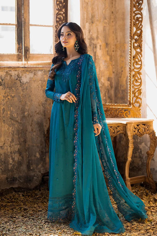 Azure Ensembles Collection 2025 Chifffon Embroidered Dress