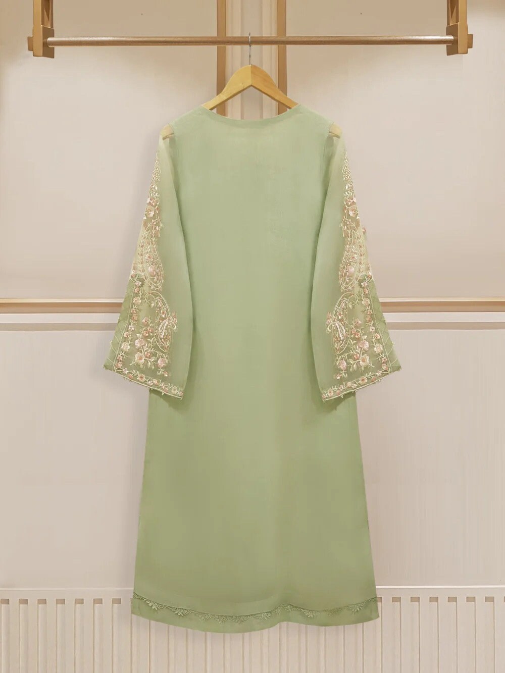 Agha Noor 3 Piece - Organza Embroidered Suit