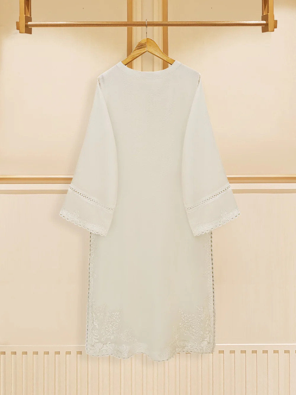 Agha Noor Cotton Net Embroidered Dress