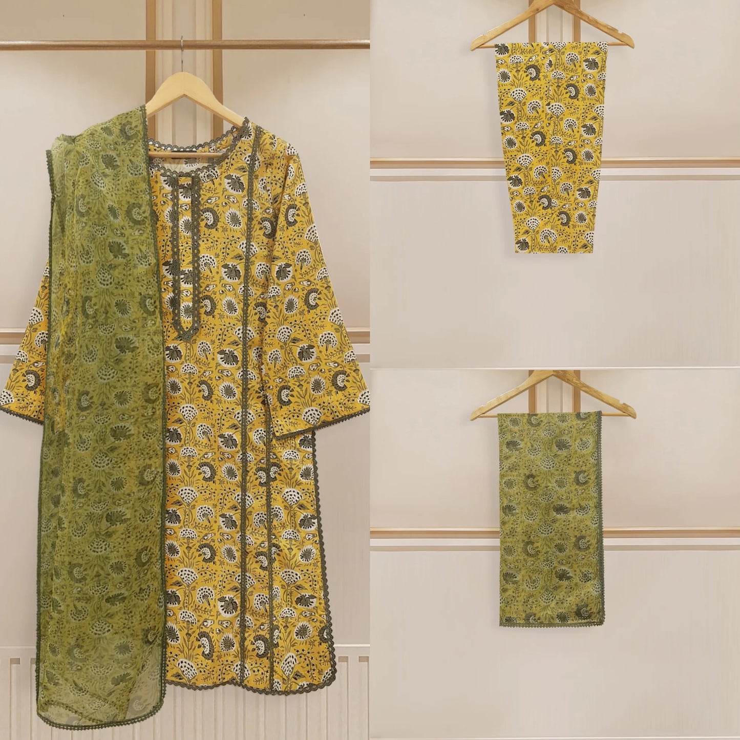 Agha Noor 3 Piece - Cotton Suit
