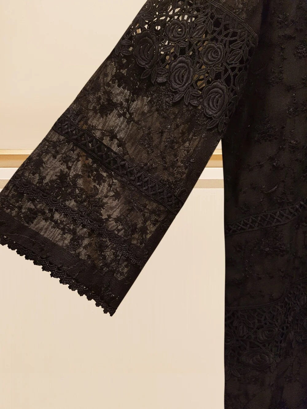 Agha Noor 3 Piece - Pure Cotton Net Embroidered Suit