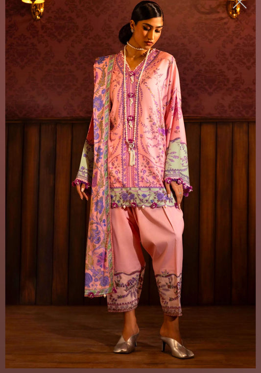 Sana Safinaz Muzlin Collection Wear 3 Piece Linen Dress