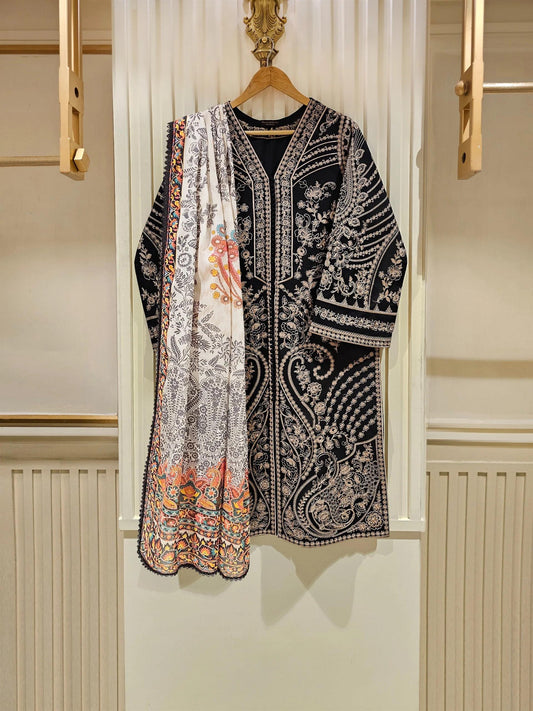 Agha Noor Lawn Embroidered Dress