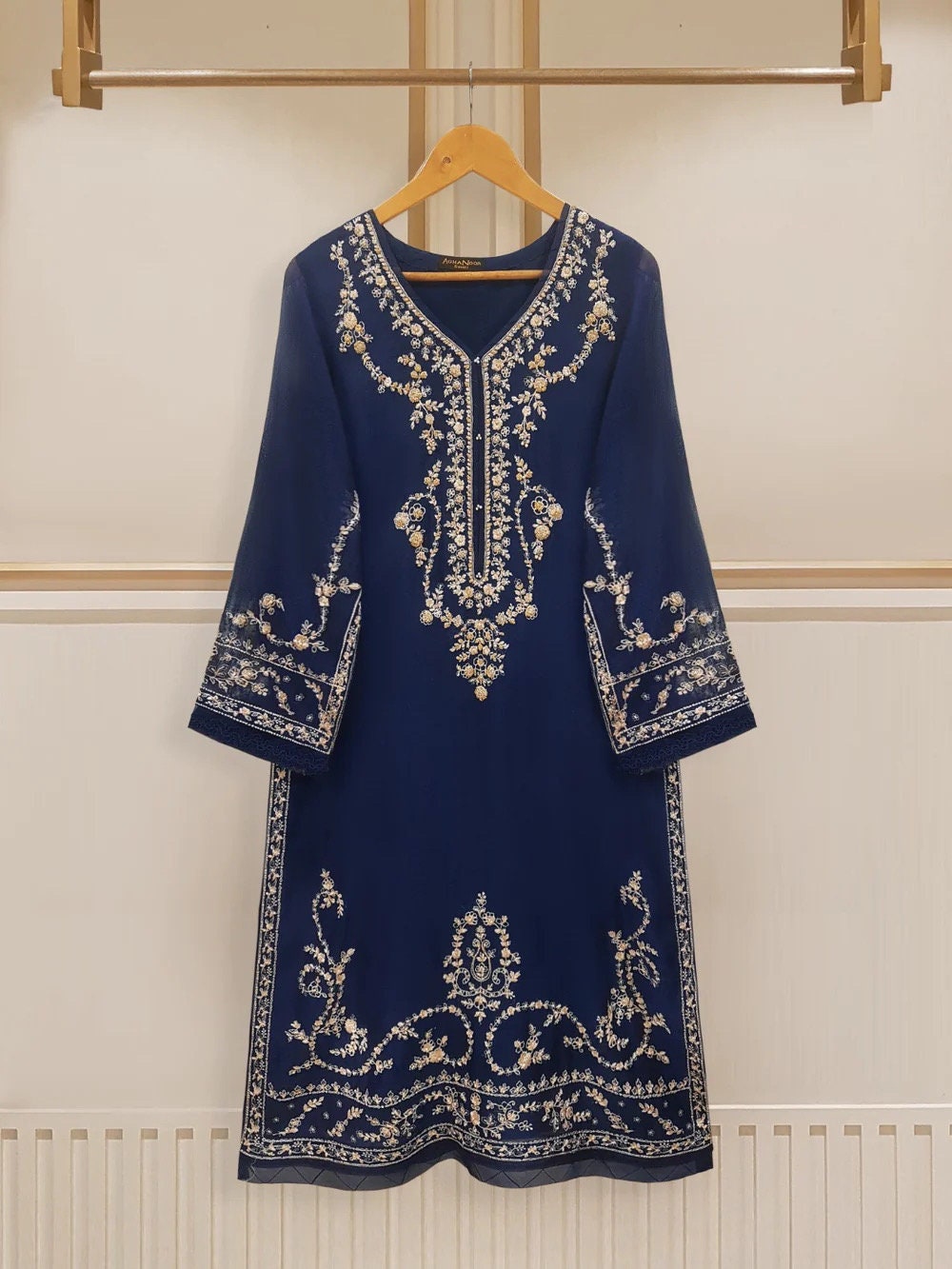 Agha Noor Dress Original 3 Piece Pure Cotton Net