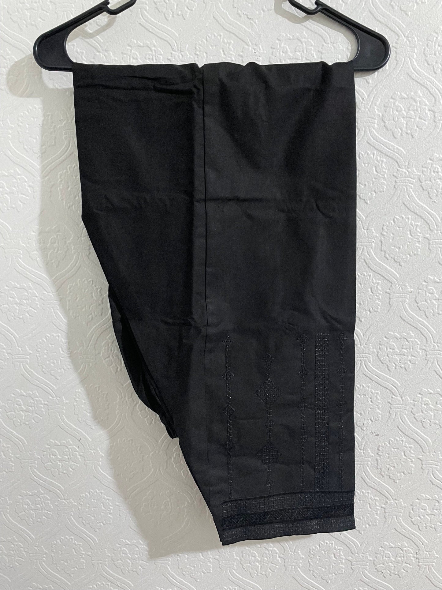 Cotton Embroidered Shalwar Pakistani Indian Wear Black