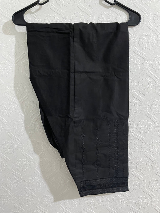 Cotton Embroidered Shalwar Pakistani Indian Wear Black