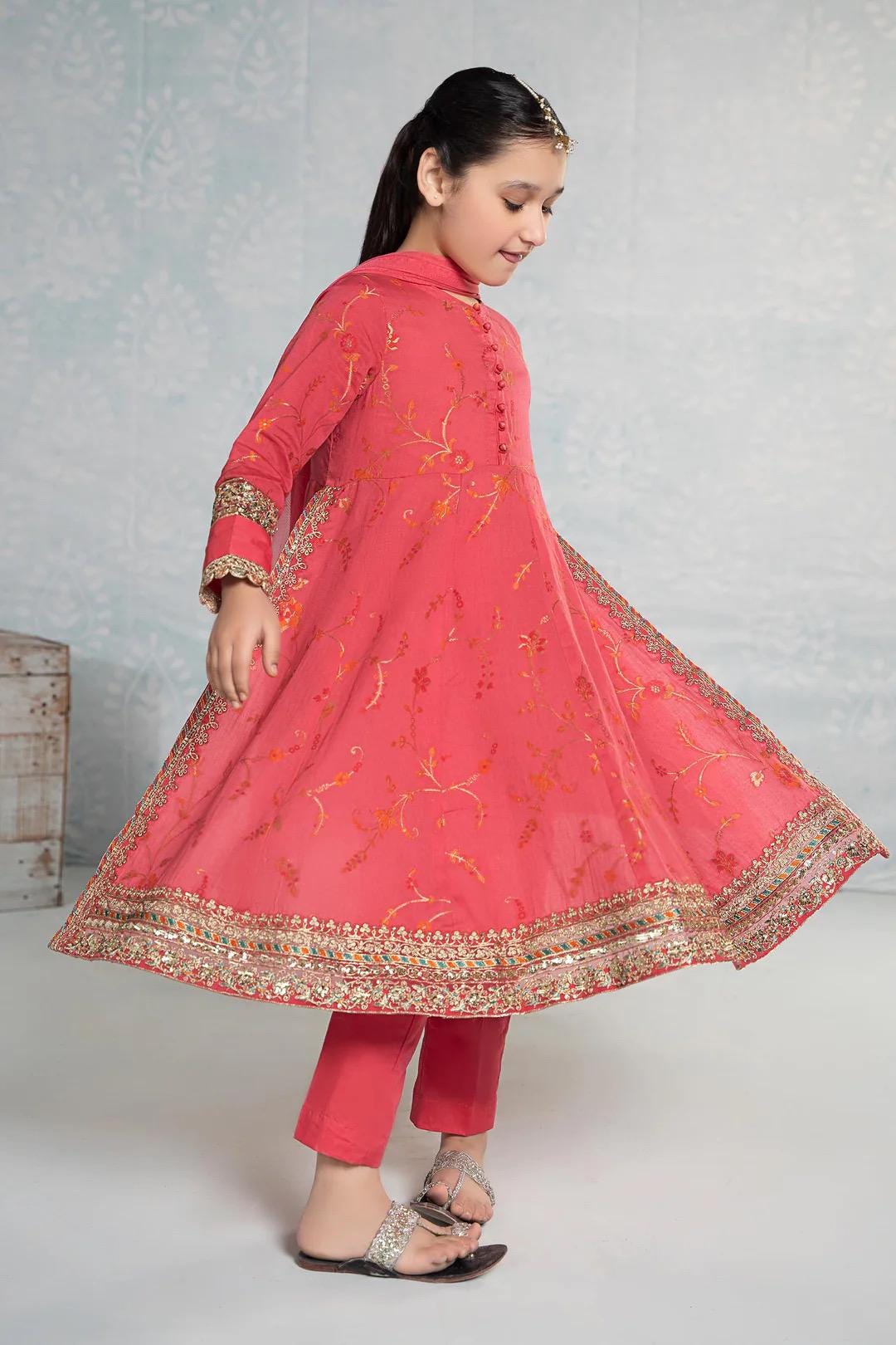Maria B Kids Collection Embroidered Dress Ready To Wear