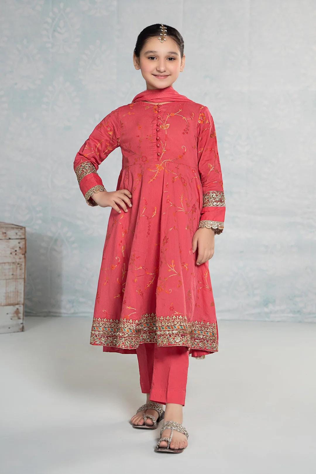 Maria B Kids Collection Embroidered Dress Ready To Wear
