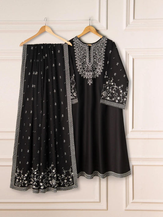 Agha Noor Original Jacquard Embroidered Shirt & Dupatta