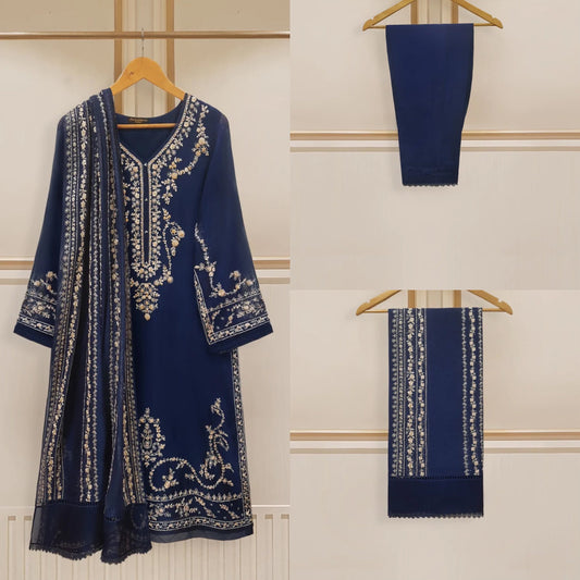 Agha Noor Dress Original 3 Piece Pure Cotton Net