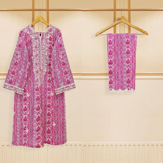 Agha Noor 2 Piece Lawn Embroidered Shirt & Pant