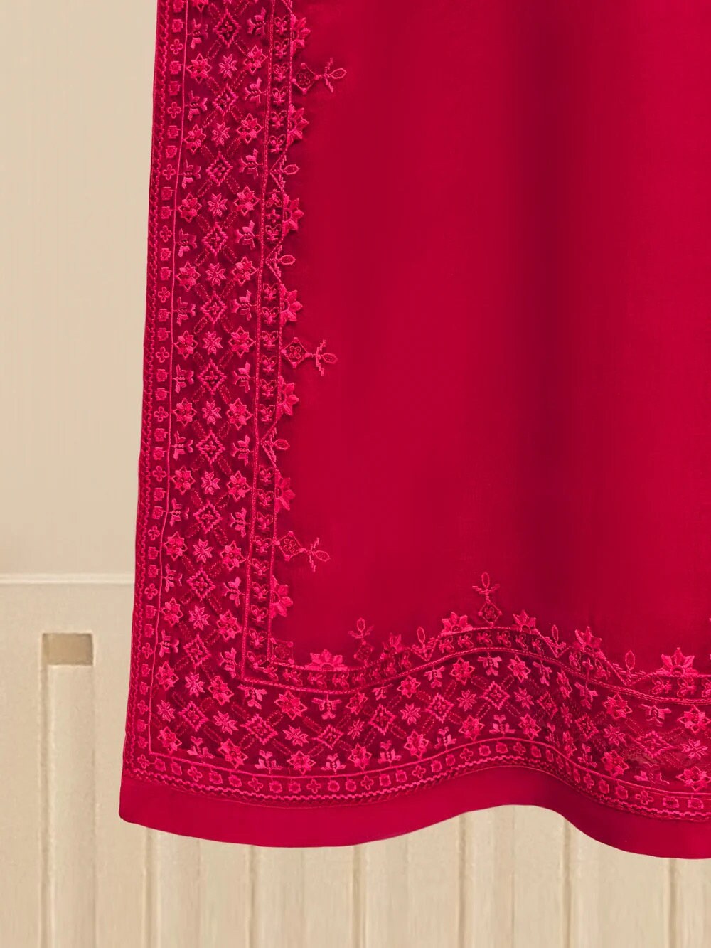 Agha Noor Original 3 Piece Organza Embroidered Dress