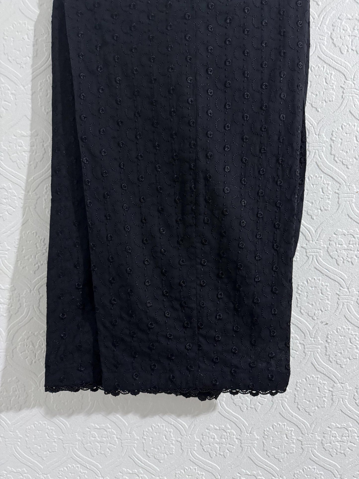 Cotton Chiknkari Pant Trouser Black