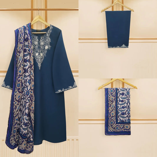 Agha Noor Original 3 Piece Lawn Embroidered Dress