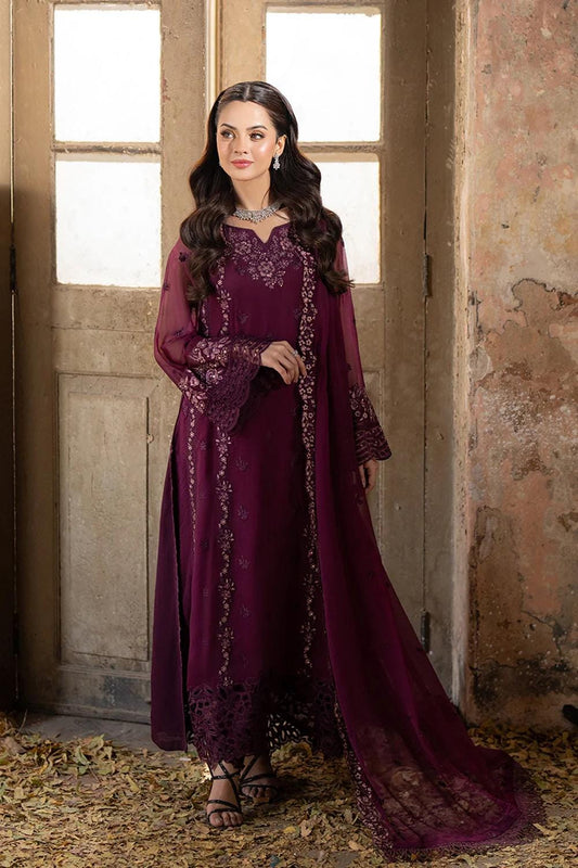Azure Ensembles Collection 2025 Chiffon Embroidered Dress