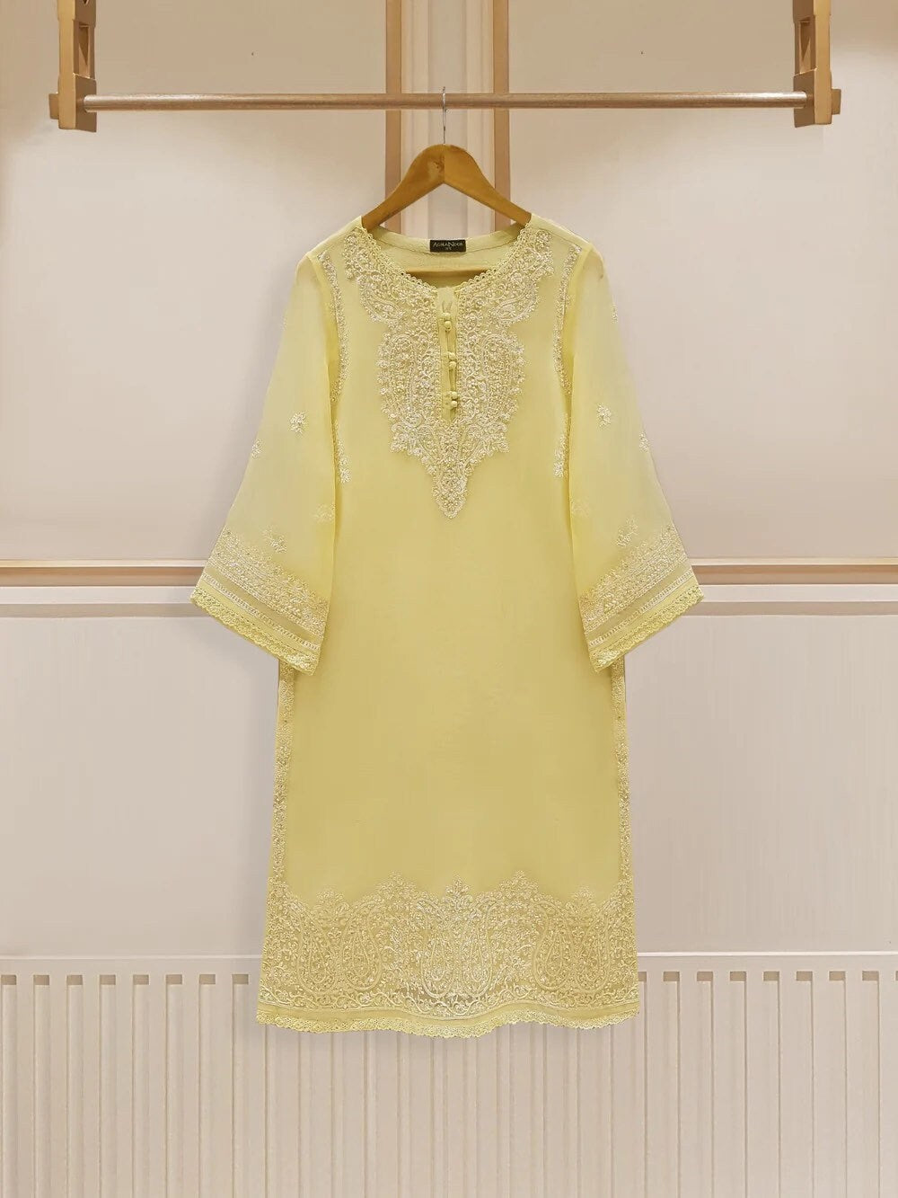 Agha Noor Original 2 Piece Organza Embroidered Dress